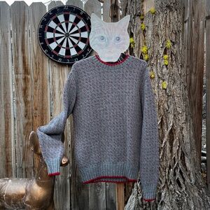Rare Vintage Cable Knit “Boat House Row” Heart Sweater.